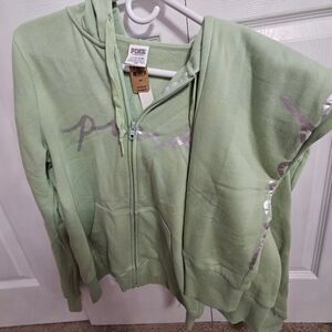 PINK Victoria's Secret Mint Green Hoodie & Joggers